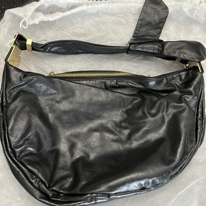 Badgley Mischka Black Leather HoBo